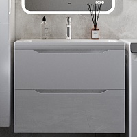 Style Line Тумба с раковиной Марелла 70 Люкс Plus антискрейтч подвесная белая